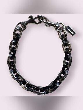 NOT FOR SALE Letter C Black and Silver Bag Chain -